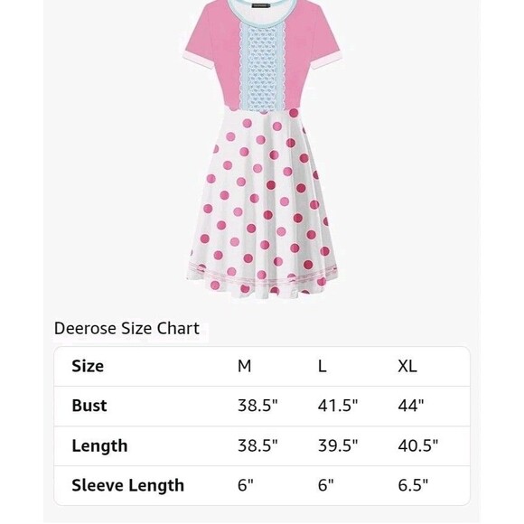 Deerose Halloween Layered Dresses Women Cosplay Party Short Sleeve Dress Large - Picture 8 of 9